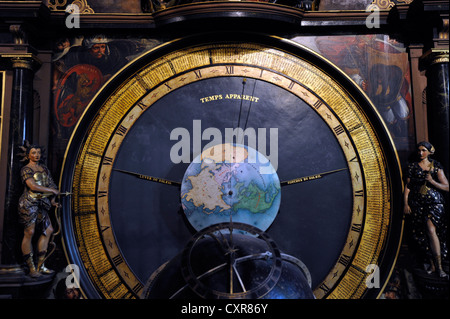 Horloge astronomique, vue de l'intérieur, la cathédrale de Strasbourg ou de la cathédrale de Notre Dame de Strasbourg, Cathédrale Banque D'Images