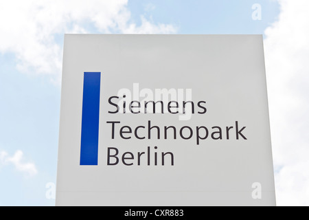 Signer, Siemens Technopark Berlin, Berlin, Germany, Europe Banque D'Images