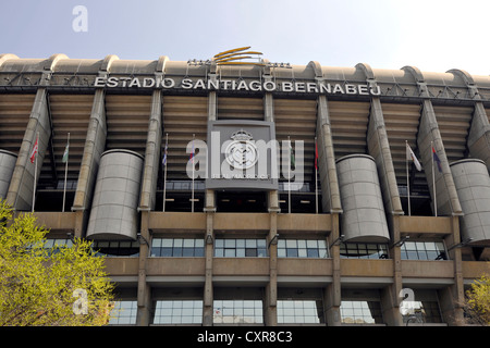 Stade Santiago Bernabeu Stadium, football du Real Madrid, quartier Chamartín, Madrid, Spain, Europe Banque D'Images