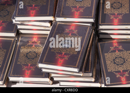 Coran, le Noble Coran, la distribution d'exemplaires gratuits par des salafistes, 14.04.2012, la Potsdamer Platz, Berlin, Germany, Europe Banque D'Images