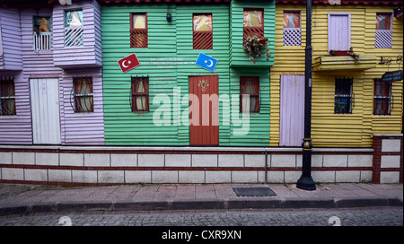 Maisons en bois de style ottoman, Istanbul, Turquie, Europe, PublicGround Banque D'Images