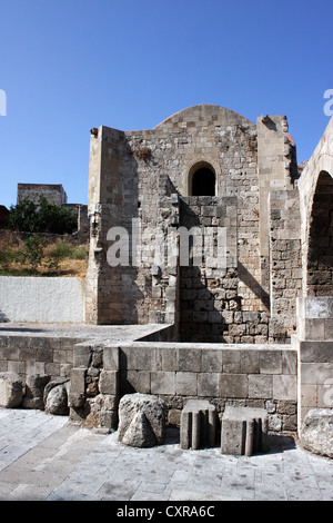 LA GUERRE MONDIALE 2 RUINE DE LA VIERGE DU BURGH (BURG) ÉGLISE RHODES VIEILLE VILLE. RHODES. Banque D'Images