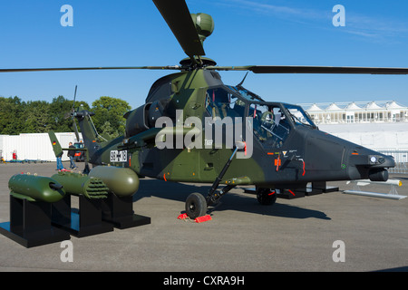 Un hélicoptère d'attaque militaire Eurocopter tigre (Tiger UHT) Banque D'Images