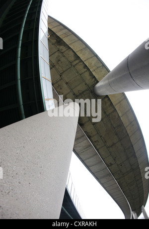 Les ponts à l'Autobahnkreuz Leverkusen, Leverkusen échangeur routier, Nordrhein-Westfalen, Germany, Europe Banque D'Images