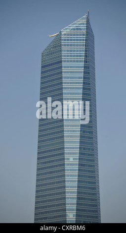 Cuatro Torres Business Area, anciennement l'Arène de Madrid, avec quatre gratte-ciel, ici Torre de Cristal, Crystal Tower, Madrid Banque D'Images