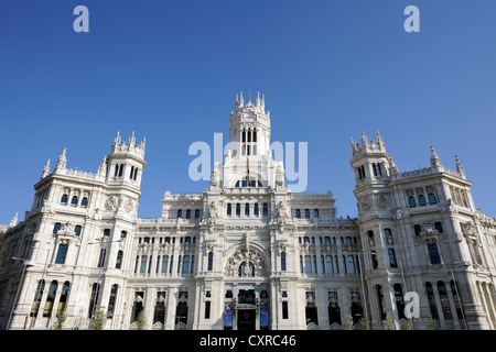 Palacio Nuestra Señora de Correos ou Palacio de Comunicaciones, bureau de poste, Madrid, Espagne, Europe, PublicGround Banque D'Images