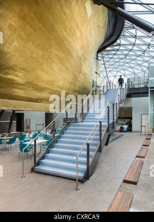 Le Cutty Sark clipper thé restauré avec coque d'or Banque D'Images