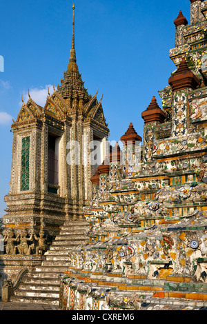 Wat Arun, Temple de l'aube, Bangkok, capitale de la Thaïlande, en Asie du Sud-Est, l'Asie Banque D'Images