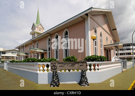 L'église protestante à Papeete, Tahiti, Iles de la société, Polynésie française, l'Océan Pacifique Banque D'Images