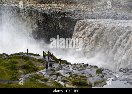 Puissance de la nature, le Parc National de Vatnajökull cascade Dettifoss, Islande Banque D'Images