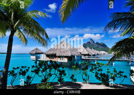 St Regis Resort Bora Bora, Bora Bora, Iles sous le Vent, îles de la société, Polynésie française, l'Océan Pacifique Banque D'Images