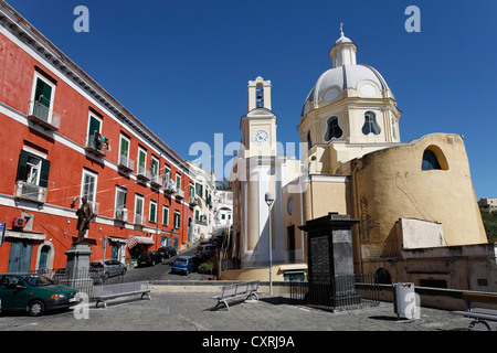 L'église Santa Maria delle Grazie, Procida, île de Procida, Golfe de Naples, Campanie, Italie du Sud, Italie, Europe Banque D'Images