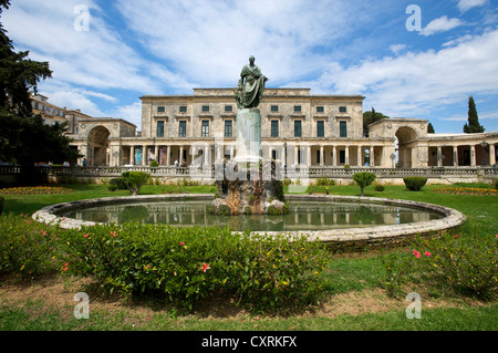 Vieux palais au Musée pour l'Art Asiatique dans la ville de Corfu, Kerkyra, Corfou, îles Ioniennes, Grèce, Europe Banque D'Images