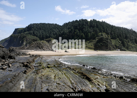 Océan Atlantique, côte atlantique près de ondarroa, Pays basque, le nord de l'Espagne, l'Espagne, Europe Banque D'Images