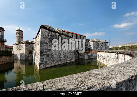 Castillo de la Real Fuerza, forteresse espagnole, douves, rue O'Reilly, Villa San Cristobal de La Habana, La Habana, vieille ville Banque D'Images