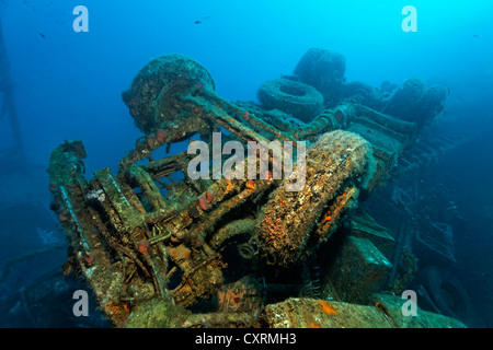 Châssis d'un camion, épave du Zenobia, Chypre, Asie, Europe, Méditerranée Banque D'Images