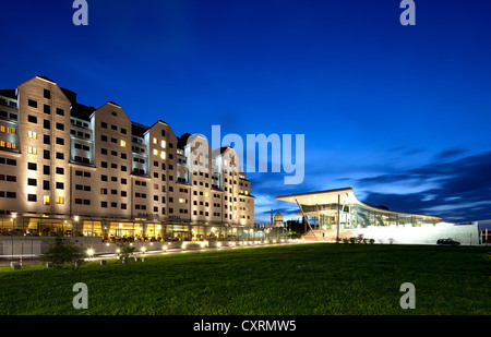 Erlweinspeicher building, Hôtel Maritim, Centre International des Congrès, Dresde, Saxe, Allemagne, Europe, PublicGround Banque D'Images