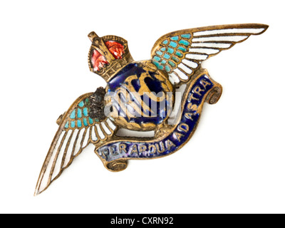 WW1 Royal Flying Corps (RFC) sweetheart émail badge à leur devise 'Per Ardua Ad Astra' (à travers les embûches jusqu'aux étoiles) Banque D'Images