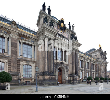 Académie des beaux-arts, ancienne Académie Royale des Beaux-arts, Dresde, Saxe, Allemagne, Europe, PublicGround Banque D'Images