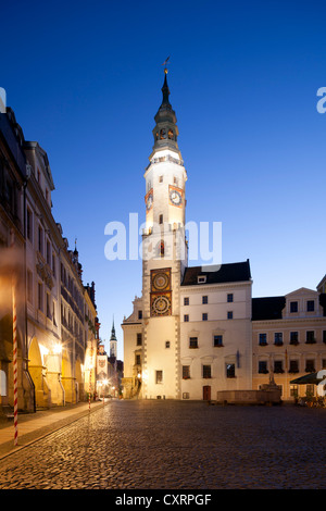 Ancien hôtel de ville, la Haute Lusace, Görlitz, Lusace, Saxe, Allemagne, Europe, PublicGround Banque D'Images