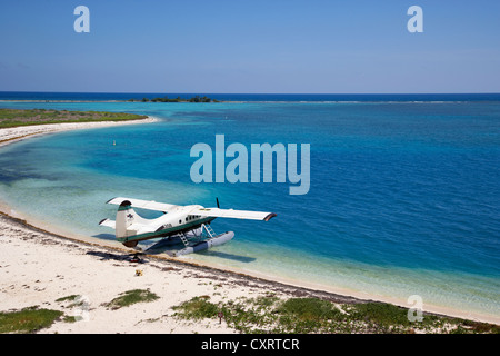 Hydravion DHC-3 Otter dehaviland sur la plage, à l'usa florida keys Dry Tortugas Banque D'Images