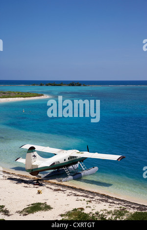 Hydravion DHC-3 Otter dehaviland sur la plage, à l'usa florida keys Dry Tortugas Banque D'Images