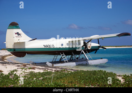 Hydravion DHC-3 Otter dehaviland sur la plage, à l'usa florida keys Dry Tortugas Banque D'Images