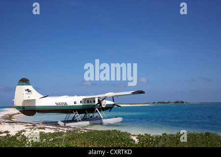 Hydravion DHC-3 Otter dehaviland sur la plage, à l'usa florida keys Dry Tortugas Banque D'Images