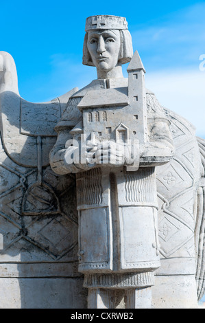 Statue de l'Évêque Gerhardus, Budapest, Hongrie, Europe Banque D'Images