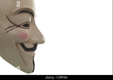 Masque anonyme, Guy Fawkes, 'V pour Vendetta' Banque D'Images