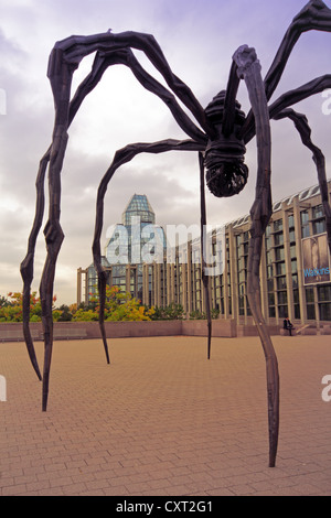 Maman, bronz sculpture d'une araignée géante en face du Musée des beaux-arts du Canada à Ottawa Banque D'Images