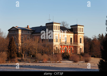 La fin de l'Seeseiten château Schloss classiciste, Sindelfingen sur le Lac de Starnberg, Fuenfseenland, cinq lacs, district de Haute-bavière Banque D'Images