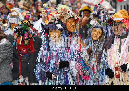 Fetzenzug Ebenseer carnival procession, patrimoine culturel de l'UNESCO, défilé de carnaval à Ebensee, Salzkammergut, Autriche Banque D'Images