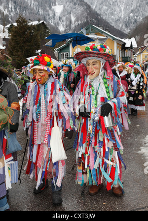 Fetzenzug Ebenseer carnival procession, patrimoine culturel de l'UNESCO, défilé de carnaval à Ebensee, Salzkammergut, Autriche Banque D'Images