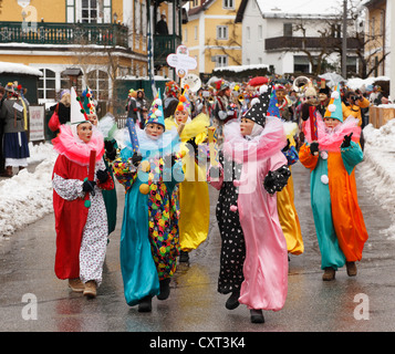 Fetzenzug Ebenseer carnival procession, patrimoine culturel de l'UNESCO, défilé de carnaval à Ebensee, Salzkammergut, Autriche Banque D'Images