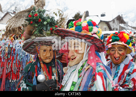 Fetzenzug Ebenseer carnival procession, patrimoine culturel de l'UNESCO, défilé de carnaval à Ebensee, Salzkammergut, Autriche Banque D'Images