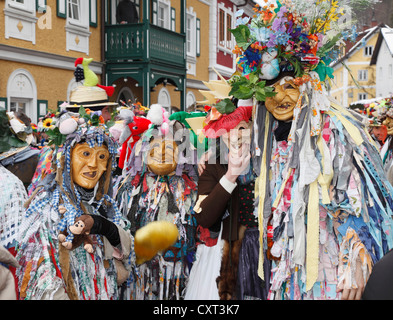 Fetzenzug Ebenseer carnival procession, patrimoine culturel de l'UNESCO, défilé de carnaval à Ebensee, Salzkammergut, Autriche Banque D'Images