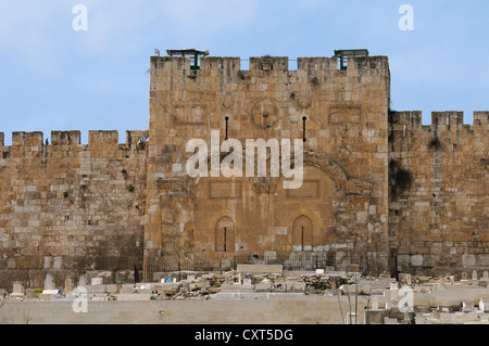 Golden Gate, mont du Temple, Jérusalem, Israël, Moyen Orient Banque D'Images