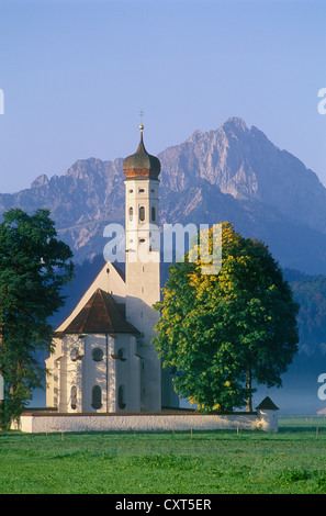 Église de pèlerinage de Saint Coloman, Schwangau près de Füssen, Alpes bavaroises, Allgaeu, Bavaria, Germany, Europe Banque D'Images