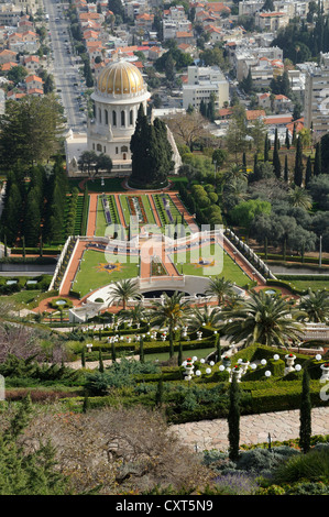 Jardins persans et le Temple Bahai, Haïfa, Israël, Moyen-Orient, PublicGround Banque D'Images