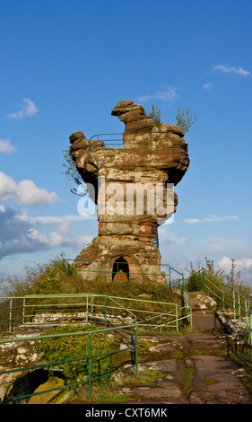 Burg Château Drachenfels, Forêt du Palatinat, Rhénanie-Palatinat Banque D'Images