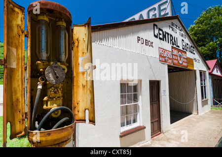 Ancienne station de carburant, Pilgrim's Rest, ancienne ville minière, Mpumalanga, Afrique du Sud, l'Afrique Banque D'Images