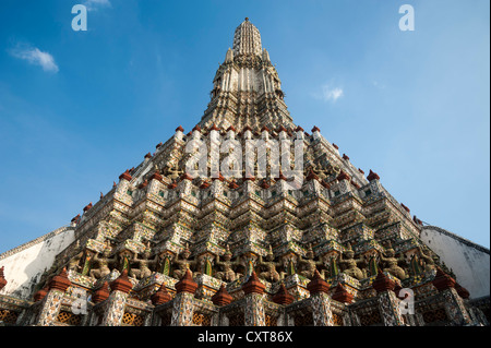 Wat Arun, Temple de l'aube, Bangkok, Thailande, Asie Banque D'Images