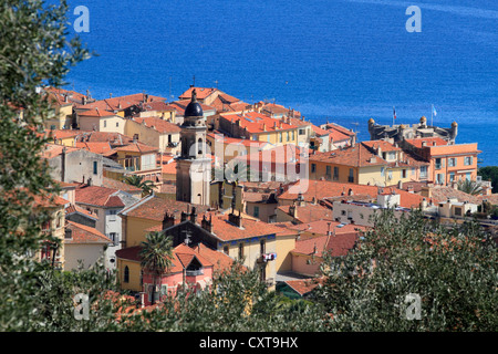 Centre-ville historique, Menton, Département Alpes Maritimes, Région Provence Alpes Côte d'Azur, France, Europe, Méditerranée Banque D'Images