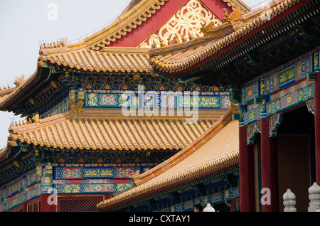 Des toits de la Cité Interdite, Pékin, Chine Banque D'Images