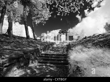 Marches de pierre et Arch, Parc du levier, Rivington Banque D'Images