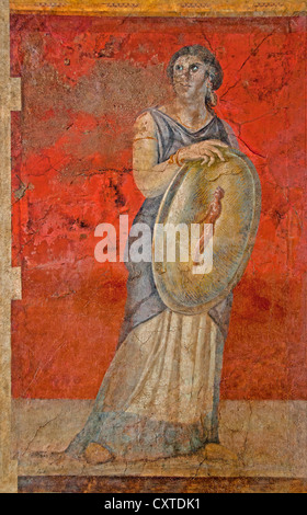 Peinture murale de la Villa de P. Fannius Synistor 50-40 B.C. fresque romaine Banque D'Images