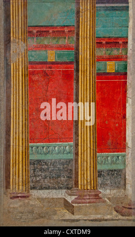 Peinture murale de la Villa de P. Fannius Synistor 50-40 B.C. fresque romaine Banque D'Images