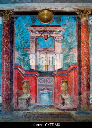 Cubiculum (chambres) de la Villa de P. Fannius Synistor à Boscoreale 50-40 républicaine fresque romaine Banque D'Images