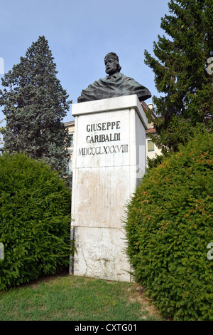 Statue de Giuseppe Garibaldi (l'unification italienne), Dolo, Province de Venise, Vénétie, Italie Banque D'Images